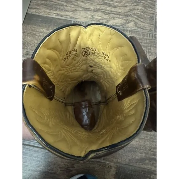 Acme Vintage Made In USA Brown Western Cowboy Boots Men’s Size‎ 9.5B Rodeo