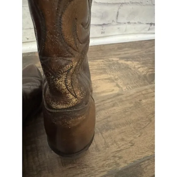Acme Vintage Made In USA Brown Western Cowboy Boots Men’s Size‎ 9.5B Rodeo