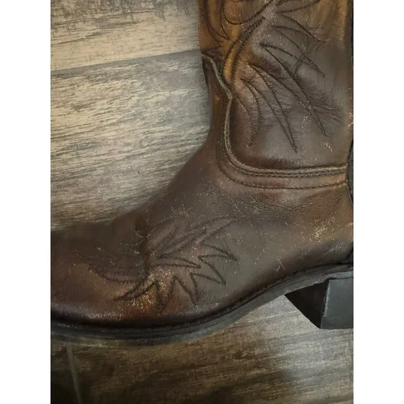 Acme Vintage Made In USA Brown Western Cowboy Boots Men’s Size‎ 9.5B Rodeo