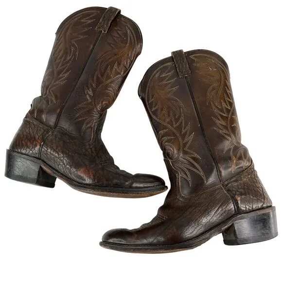 ACME Vintage Mens Western Cowboy Boots 9D Brown