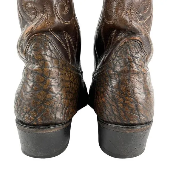 ACME Vintage Mens Western Cowboy Boots 9D Brown