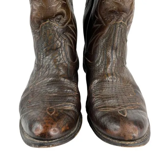 ACME Vintage Mens Western Cowboy Boots 9D Brown