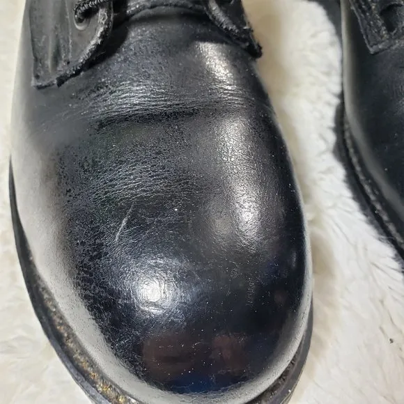 ADDISON SHOE COMPANY, BILTRITE Kids 4 Black Boys Steel Toe Vintage Lace-Up Boots