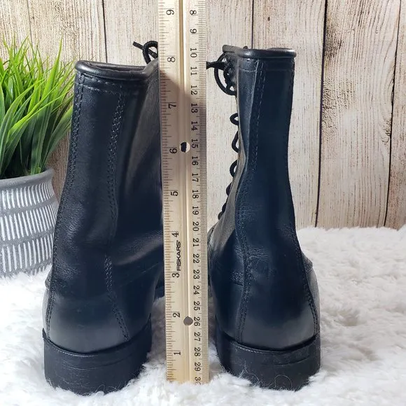 ADDISON SHOE COMPANY, BILTRITE Kids 4 Black Boys Steel Toe Vintage Lace-Up Boots