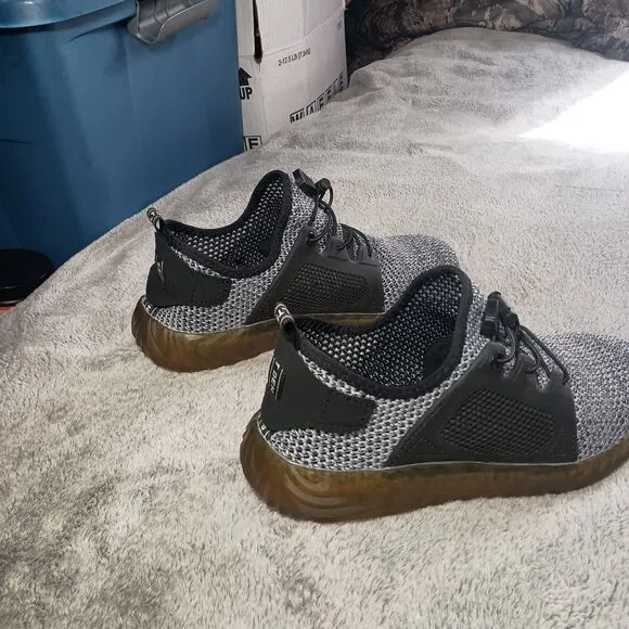 Adidas 3 Stripes Die WeltMarke MIT Den Shoes Size 41 US Men's 8 Grey Steel Toe