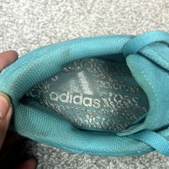 Adidas Adicross Spikeless Golf Shoes Classic Blue Teal Suede Mens 11, UK 10.5