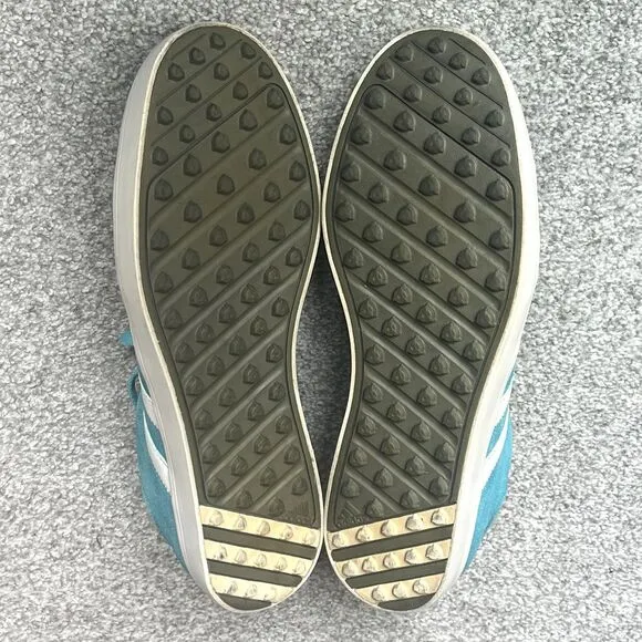 Adidas Adicross Spikeless Golf Shoes Classic Blue Teal Suede Mens 11, UK 10.5