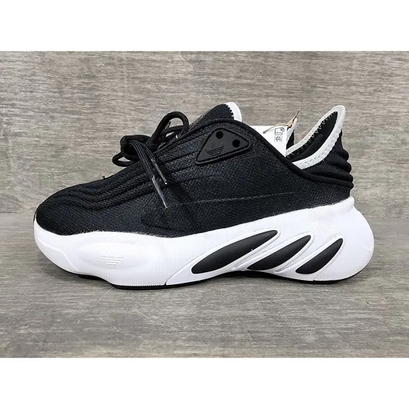 Adidas Adifom SLTN J Black &amp; White Running Shoes Size 4.5 Youth