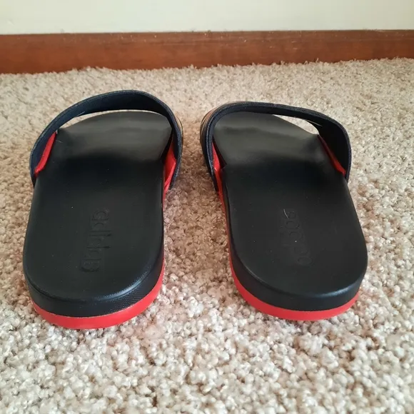 Adidas Adilette Comfort Slide Black Floral Slip On Sandals FZ1735 Size 9