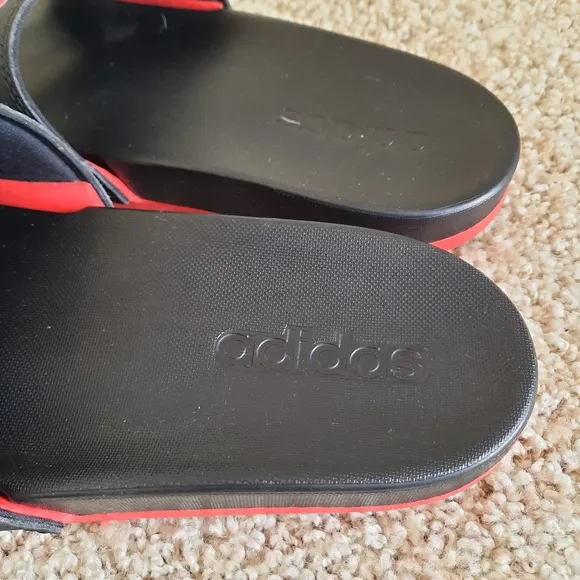 Adidas Adilette Comfort Slide Black Floral Slip On Sandals FZ1735 Size 9