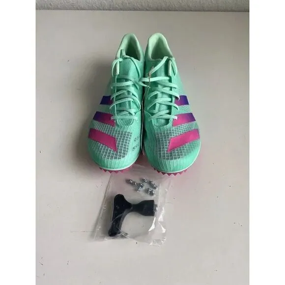 Adidas Adizero Distancestar Track Shoes Men’s Size 11 GV9078 Mint Green Pink NEW
