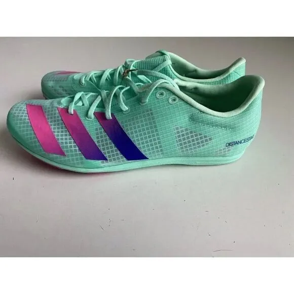 Adidas Adizero Distancestar Track Shoes Men’s Size 11 GV9078 Mint Green Pink NEW