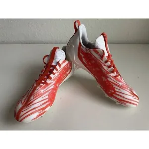Adidas Adizero Football Cleats Men’s Size 12 Orange White Shoes HP8748 NEW