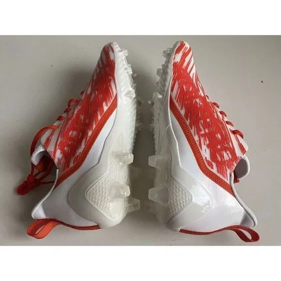 Adidas Adizero Football Cleats Men’s Size 12 Orange White Shoes HP8748 NEW