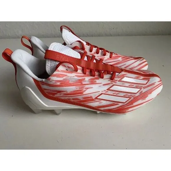 Adidas Adizero Football Cleats Men’s Size 12 Orange White Shoes HP8748 NEW