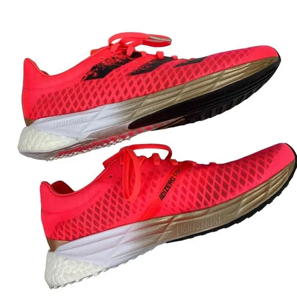 Adidas Adizero Pro Running Sneakers Shoes Hot Pink LightStrike FW9242 Womens 7