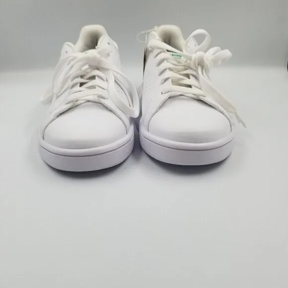 Adidas Advantage Sneaker Classic White Green Logo Mens 8M NWT