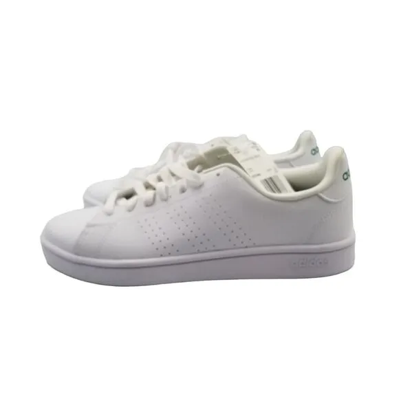 Adidas Advantage Sneaker Classic White Green Logo Mens 8M NWT