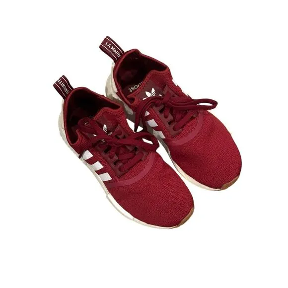Adidas Big Boys Originals NMDR1 &quot;Burgundy Gum&quot; Sneakers Lace Up Size 5.5 NWOT