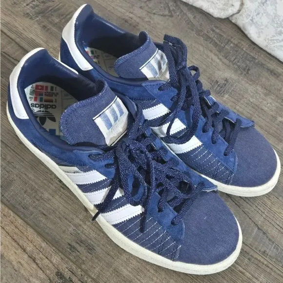 Adidas Campus 80 Sashiko in Dark Blue and White men's 8 classic