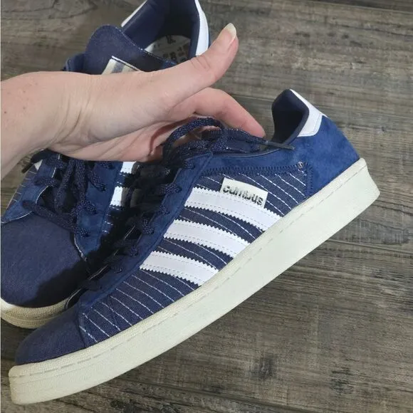Adidas Campus 80 Sashiko in Dark Blue and White men's 8 classic