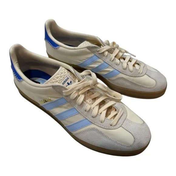 Adidas Cream and Blue Retro Sneakers NWOT