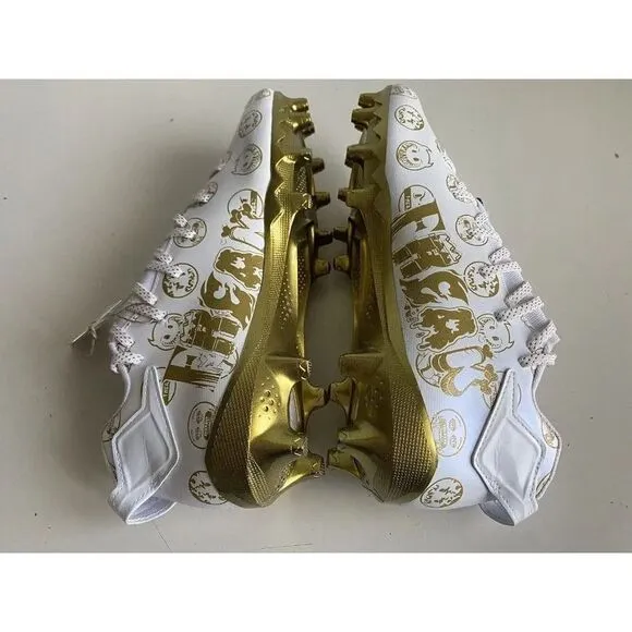 Adidas Freak 22 Big Mood Emoji White Gold Football  Soccer Cleats Men's Sz 13