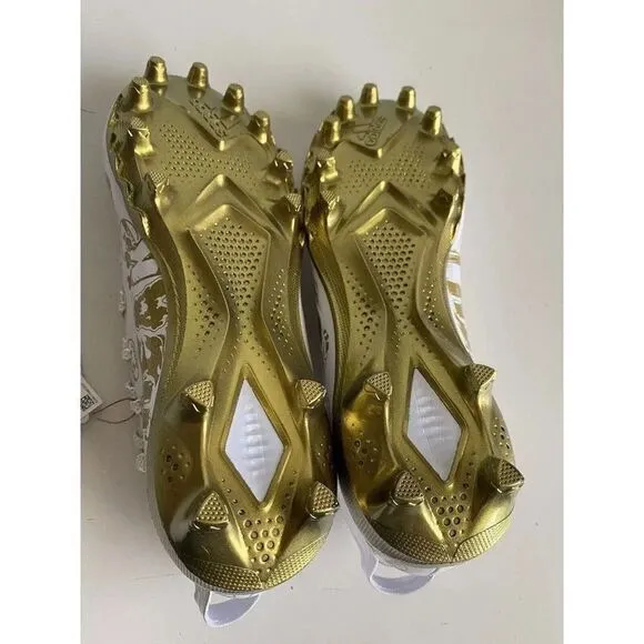 Adidas Freak 22 Big Mood Emoji White Gold Football  Soccer Cleats Men's Sz 13