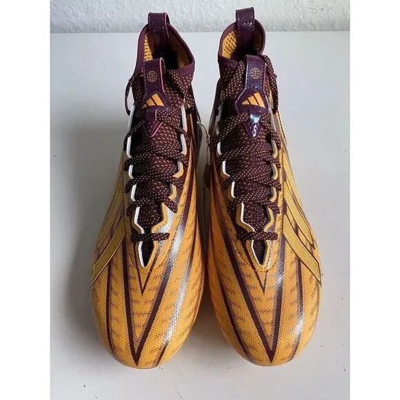 Adidas Freak 23 Inline Burgundy Yellow Football Cleats IF1046  Men's Size 12