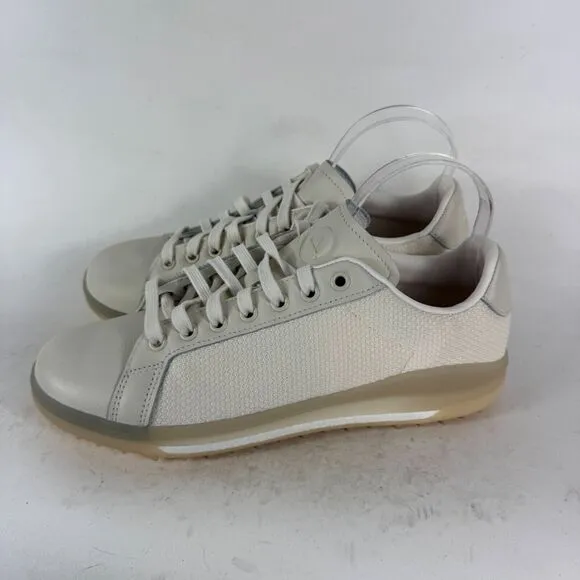 Adidas Golf Go-To Spikeless 1 Sneakers Men's 9 Beige Lace-Up Low Top Golf Shoes