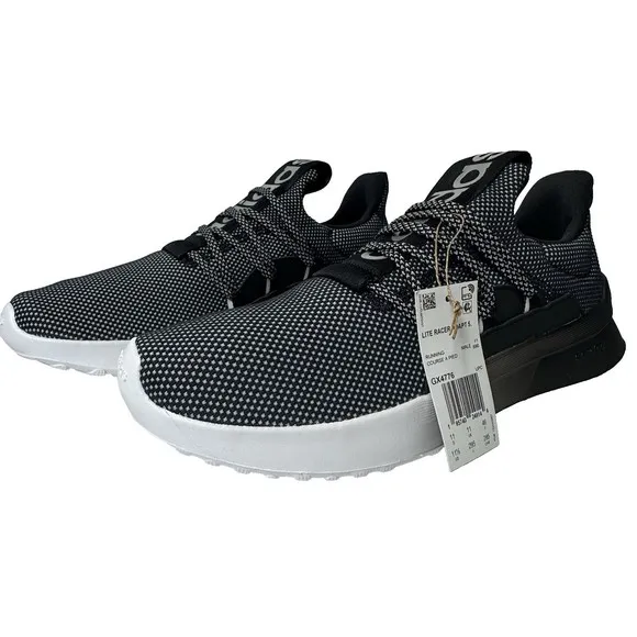 Adidas Lite Racer Adapt 5.0 Mens Size 11.5 Black White Running Sneakers Shoes