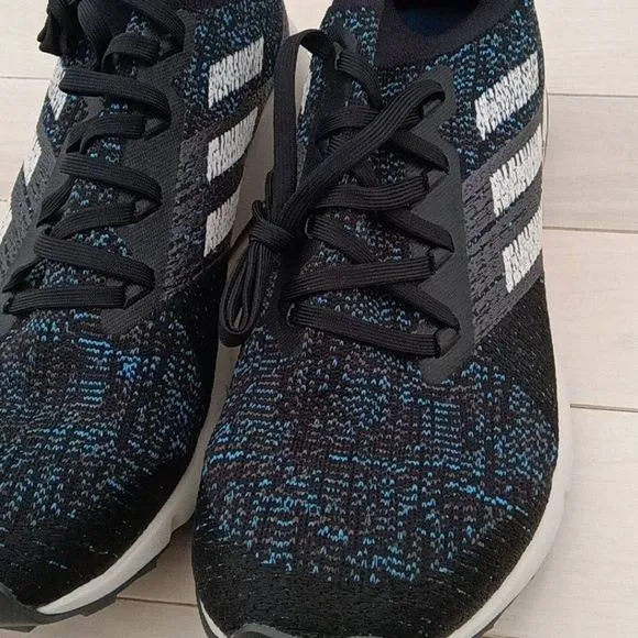 Adidas Men's Ultraboost Parley Running Shoes Black &amp; Aqua Blue Size 9.5