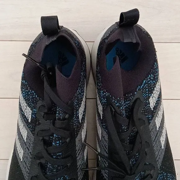 Adidas Men's Ultraboost Parley Running Shoes Black &amp; Aqua Blue Size 9.5