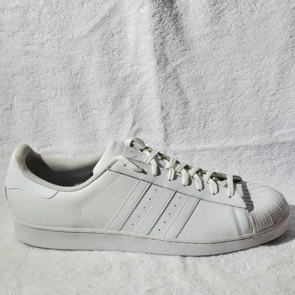 ADIDAS Men's White Superstar Legacy Sneaker, Size 19