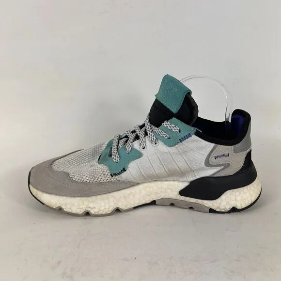 Adidas Nite Jogger mens size 9.5 cloud white easy mint athletic sneakers shoes