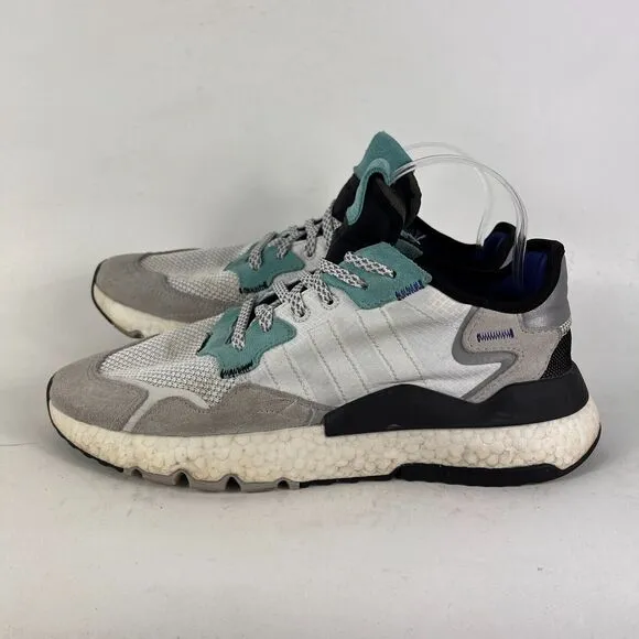 Adidas Nite Jogger mens size 9.5 cloud white easy mint athletic sneakers shoes