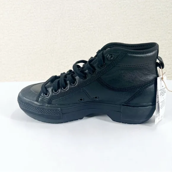 Adidas Nizza Trek Originals Platform Shoes Black Leather ( HQ7103) Women US 7