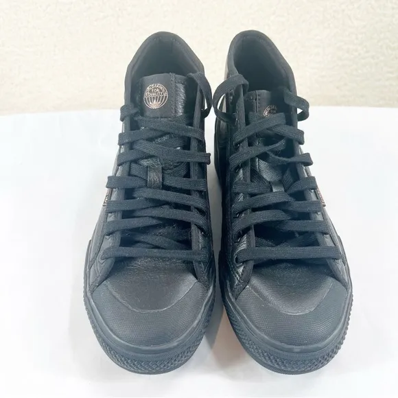 Adidas Nizza Trek Originals Platform Shoes Black Leather ( HQ7103) Women US 7