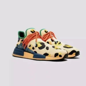 Adidas NMD Hu Pharrell Animal Print Leopard Pulse Amber - Men's Size 10 Orange