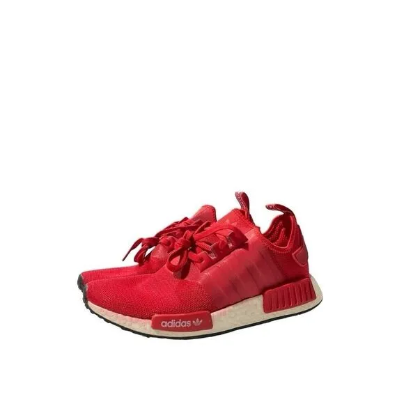 Adidas NMD R1 Mens Size 10 Scarlet Red White Reflective Shoes Sneakers