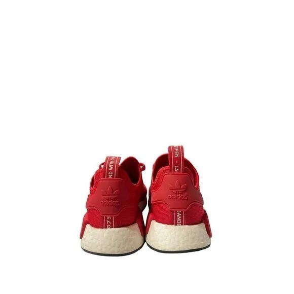 Adidas NMD R1 Mens Size 10 Scarlet Red White Reflective Shoes Sneakers