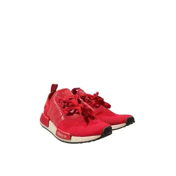 Adidas NMD R1 Mens Size 10 Scarlet Red White Reflective Shoes Sneakers