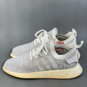 Adidas NMD_R2 Primeknit 'Running white’ athletic sneaker shoes men's size 11.5