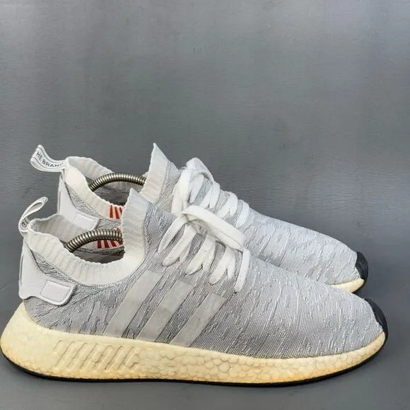 Adidas NMD_R2 Primeknit 'Running white’ athletic sneaker shoes men's size 11.5