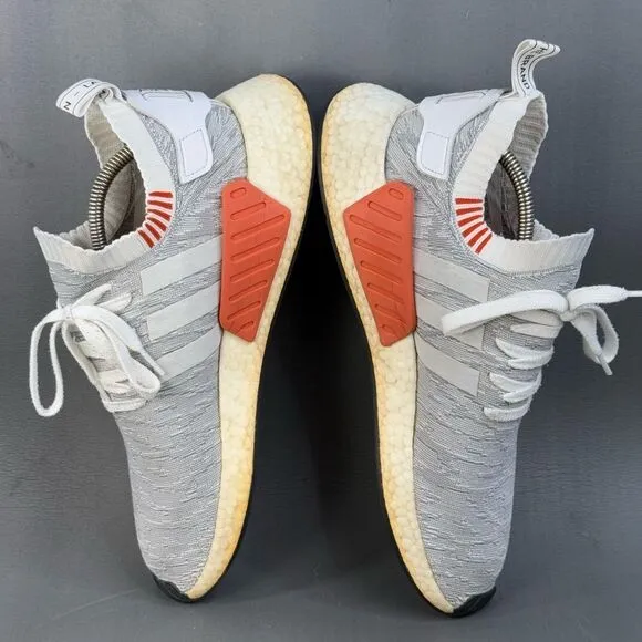 Adidas NMD_R2 Primeknit 'Running white’ athletic sneaker shoes men's size 11.5