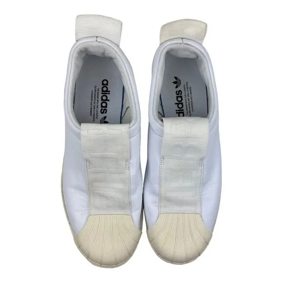 Adidas Originals Women's Superstar BW3S Slip On Shoes BY9139 White Off White 8.5