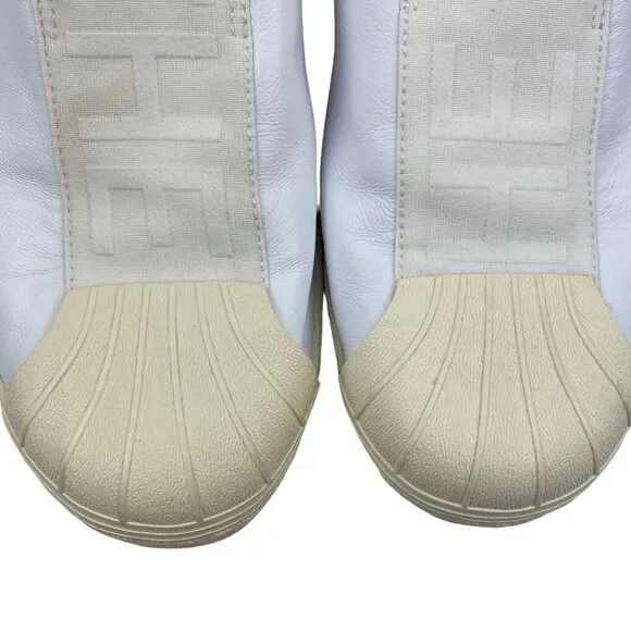 Adidas Originals Women's Superstar BW3S Slip On Shoes BY9139 White Off White 8.5