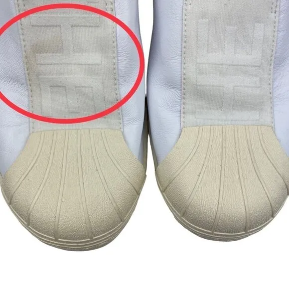 Adidas Originals Women's Superstar BW3S Slip On Shoes BY9139 White Off White 8.5