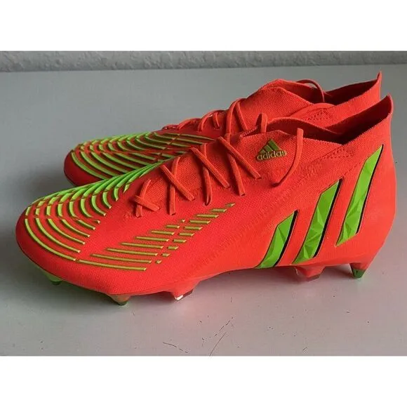 Adidas Predator Edge.1 SG Soccer Cleats Solar Red GW1016 Men’s Size 10 With Tool