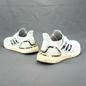 ADIDAS PRIMEBLUE ULTRABOOST 20 WHITE CREAM &amp; BLACK ATHLEISURE / RUNNING SNEAKERS